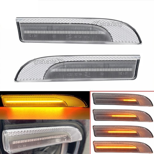 2pcs DC 12-24V LED Dynamic Side Marker Light Turn Signal Indicator Lamp Kit - Picture 9 of 13