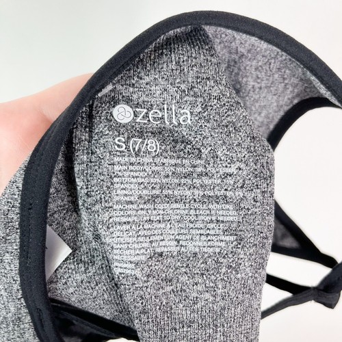 Zella NWT Girls Heather Gray Seamless Strappy Bra Size S - Picture 3 of 3