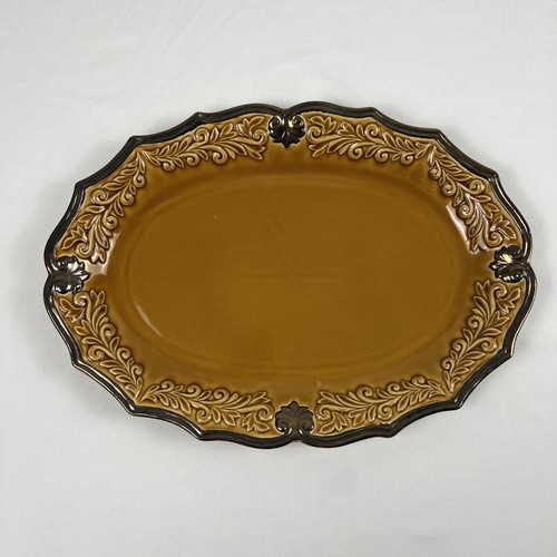 Regency Gold Certified International Serving Platter Oval 18" x 12 Karidesign - Picture 1 of 10