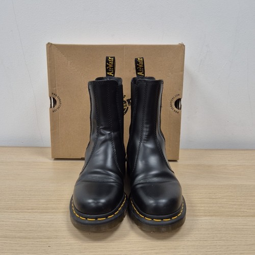 Dr Martens 2976 Hi Chelsea Black Smooth Leather High Ankle Traitor Boots Uk 5 - Picture 3 of 12