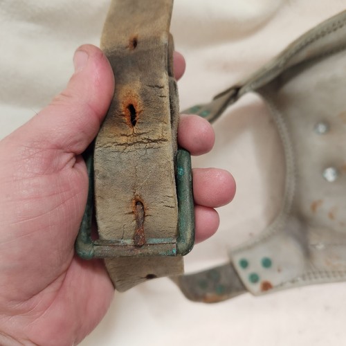 RM WILLIAMS TUNA POLING PAD BUTT Game Fishing Belt REAL LEATHER + EDEN NSW VTG - Picture 10 of 17