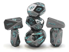 Metal DND Dice Set D&D, Dungeons and Dragons Dice of 7 RPG Dice Set Metal Unique
