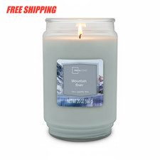 Mainstays Mountain River Single-Wick Scented Glass Jar Candle, 20 oz