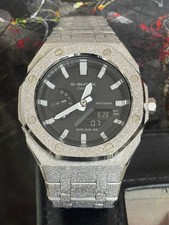 G-shock Ga2100 Custom Watch Mod Kit Stainless Steel Bezel Band Octagon Casual