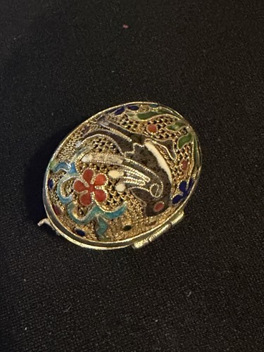 Egg Flower Cloisonne Enamel pendant, vintage, flower