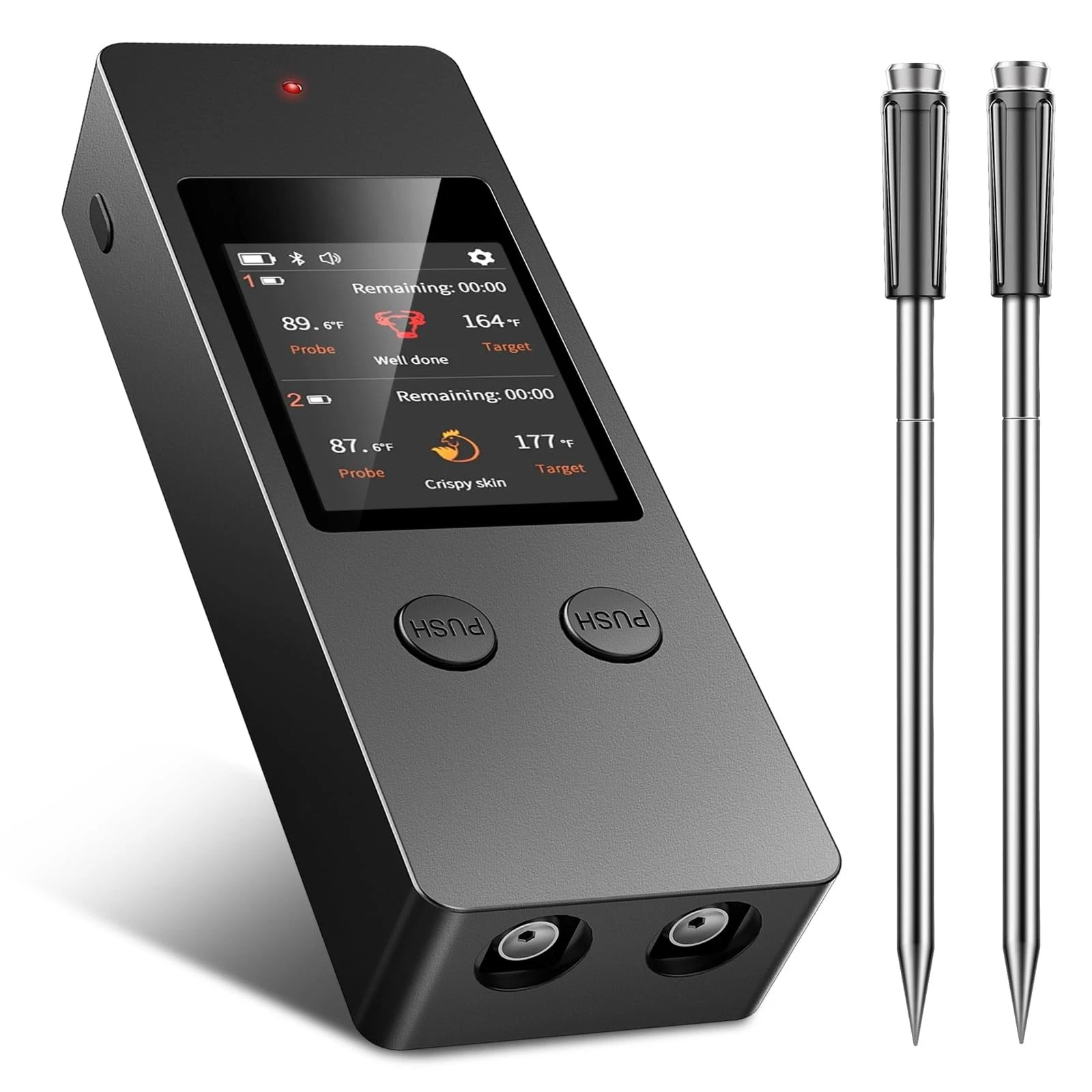 Bluetooth Wireless Meat Thermometer, No App Needed, 800FT Range, Dual Ultra-T...