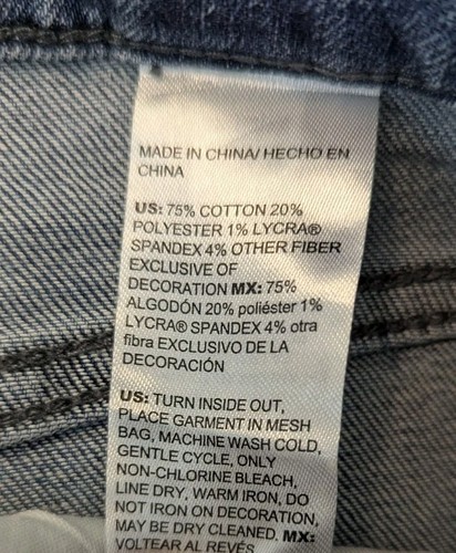 Chicos Jeans Size 3-R (US 16 R) Embellished Rhinestone Sequin Tapered Soft Denim - Picture 15 of 16