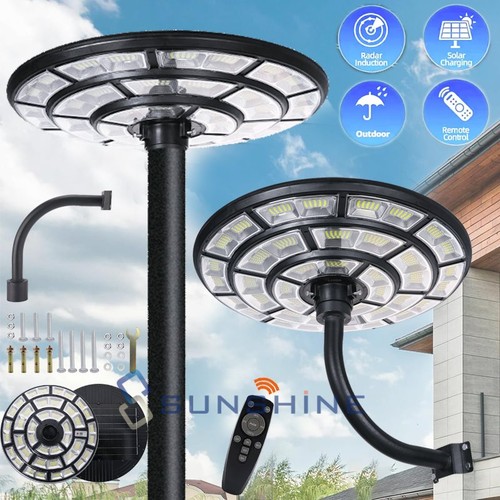 11000W De Luz 360° Focos Lampara Solar de Calle Para Patio Exterior Jardin +Pole - Picture 25 of 52