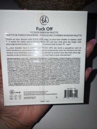 BH Cosmetics F@*k Off 9 Color Eyeshadow Palette New - Picture 3 of 3