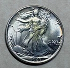 1943 Philadelphia Mint Walking Liberty Half Dollar BU/MS- FREE INSURED SHIPPING!