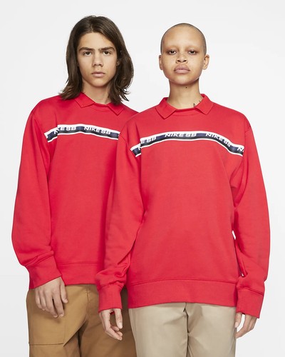 Nike SB Dry Long Sleeve Polo Top Skateboarding Rugby Size XL Red Mens CI7102 657 - Picture 7 of 7
