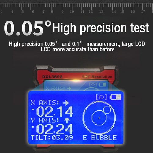 DXL360/DXL360S Dual Axis Inclinometer Digital Angle Protractor Level Meter Gauge - Picture 9 of 26