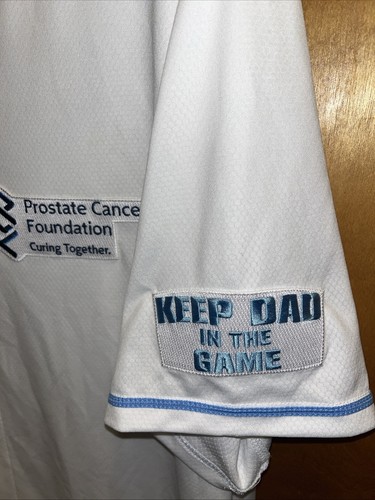 Prostate Cancer Foundation Home Run Challenge Baseball White Jersey XL 1 In 8 - Picture 3 of 7
