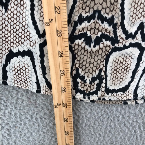 CAbi Top Womens Extra Small Serpentine Blouse Ivory Snake Print Ruffle V Neck - Picture 9 of 10