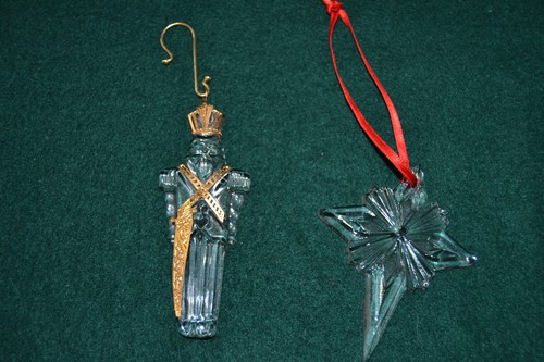 8 Glass Christmas Tree ornaments ~ Bell Snowflakes Angel Star Soldier - Picture 8 of 12