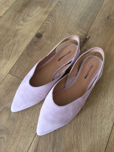 NEW Madewell The Ava Slingbacks Flats in Suede antique purple 7 H6686 - Picture 2 of 5