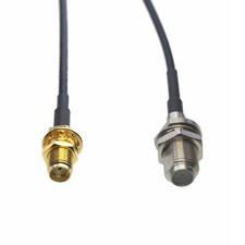 RF DVB Cable F jack to SMA female nut bulkhead RG174 6" 10FT for GPS TV antenna