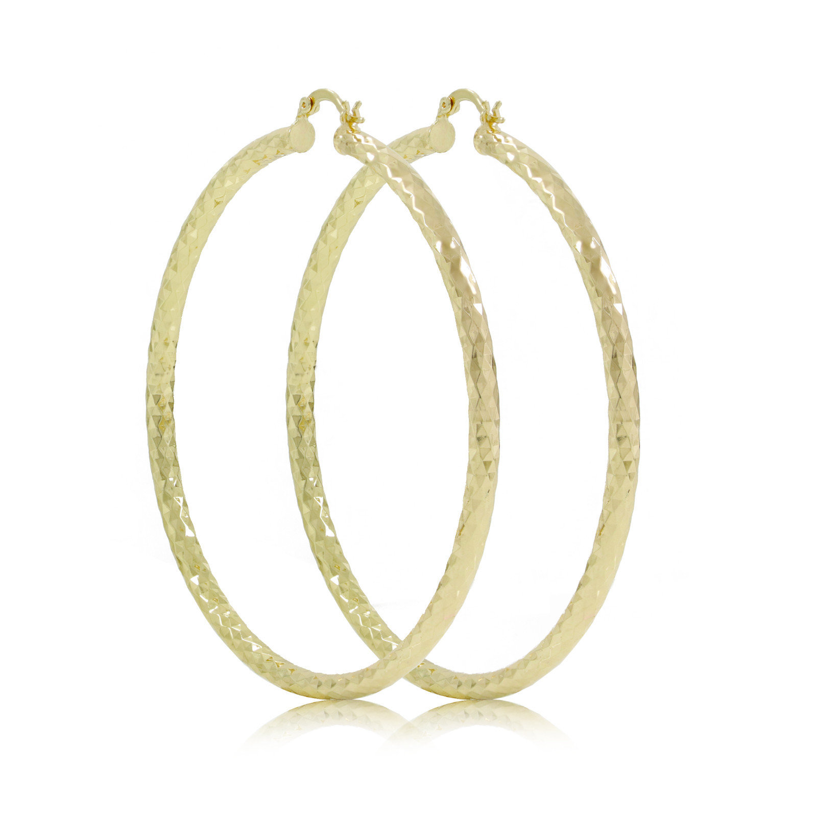 Real big gold hoop earrings Clearance