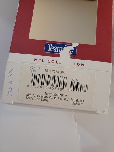 Hallmark Team NFL New York Giants Mouse Ornamento 1996 - Imagen 4 de 10