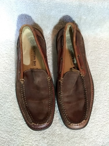 Hunter's Bay (Leather Collection) Brown Leather Moccasin Shoes, Size: 10 #JJ36+8 - Picture 3 of 8