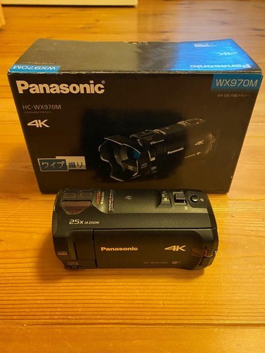 Near Mint Panasonic HC-WX970M 64GB 4K Video Camera Camcorder Black 【好評にて期間延長】 HC-WX970M Panasonic ビデオカメラ