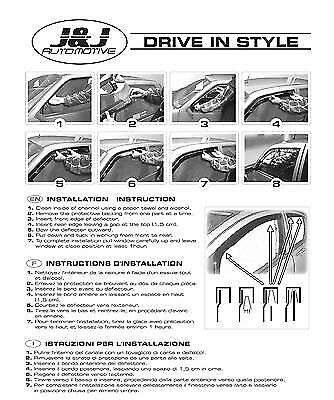 Wind Deflectors Fits Ford C-Max Mk2 2011-2019 4-Pcs Set Tinted Heko - Picture 9 of 9