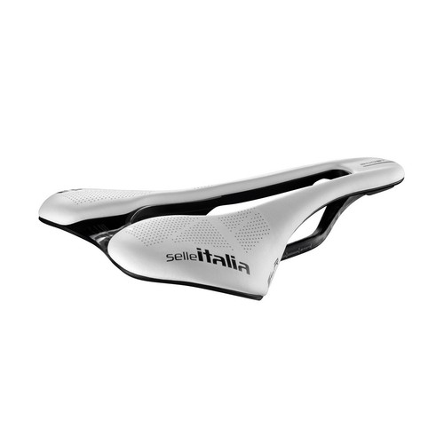 Selle Italia saddle SLR BOOST SUPERFLOW KIT CARBONIO L3 size WHITE carbon rails - Picture 2 of 7