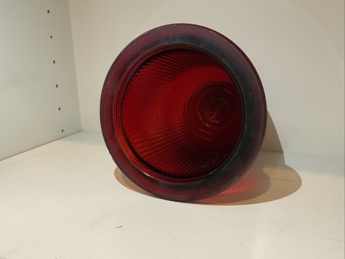 Vintage-Vapor Tight-Weather proof-by Pyrex-RED Globe-Beacon Light Cover, USA - Picture 3 of 5