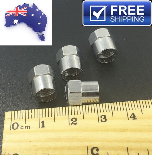 4 x Skull #3 Tire Wheel Stem Air Valve Caps High Quality Stainless Steel -Custom - Picture 3 of 3
