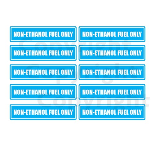 Non-Ethanol Fuel Only Warning sticker multi pack decal labels- gas powered items - Bild 2 von 3