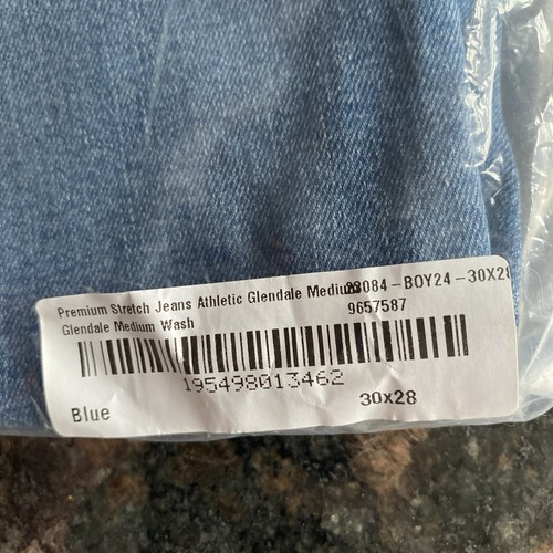 NWT Premium Stretch Blue Jeans by Bonobos, Athletic Fit 30x28 Medium Wash V425 - Picture 2 of 9