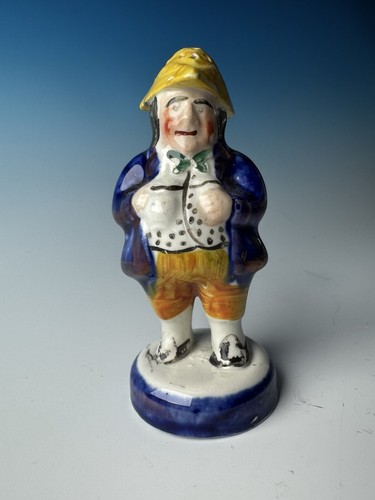 Antique Staffordshire Pottery Figural Pounce or Pepper Pot Salt Shaker 5.25” - Picture 1 of 11