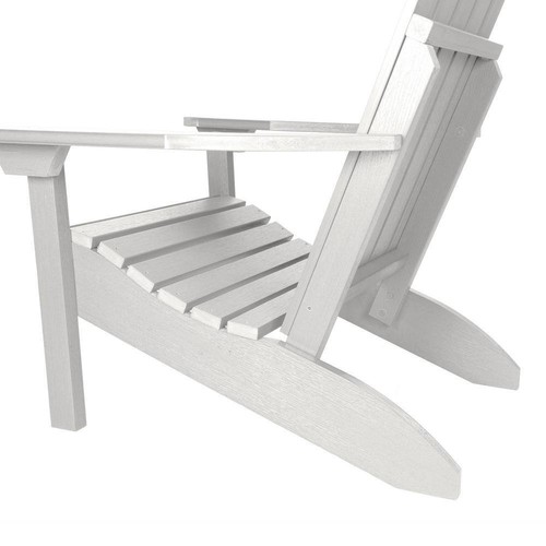 Classic Wesport White Recycled Plastic Adirondack Chair - Picture 4 of 7