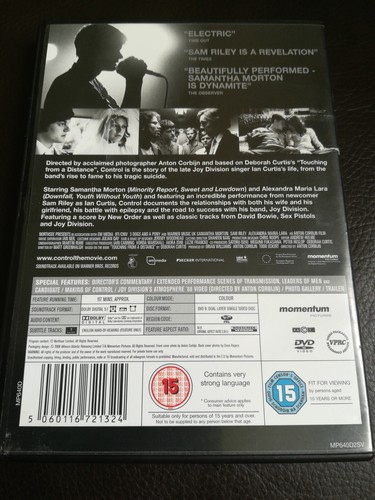 Control Ian Curtis Joy Division Biopic by Anton Corbijn, Sam Riley vgc see pics. - Picture 2 of 3