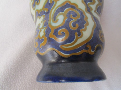 Zuid Holland Gouda Keramik Vase Art Deco Design Henri Breetvelt signiert RAR! - Picture 9 of 11