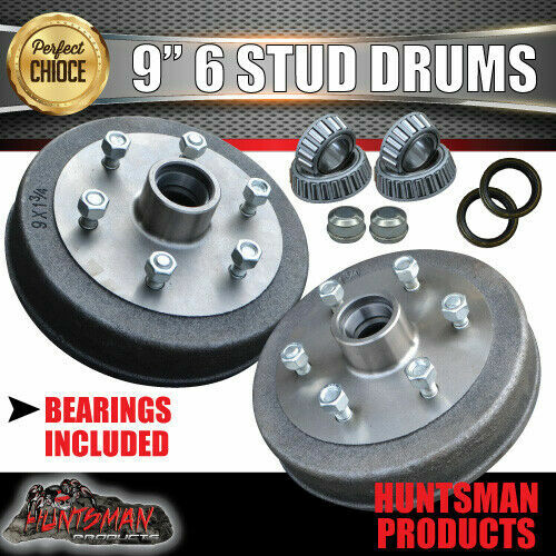 9" Trailer Caravan Mechanical Drum Brake Kit + Coupling & Fitting Kit 5 & 6 Stud - Picture 2 of 8