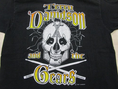 Vintage Terry Davidson and the Gears T Shirt Mens (L) 1990's Band Concert Rock - Picture 6 of 9