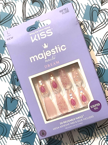 Kiss Majestic DREAM MJ05 30 Reusable Long Sculpted Nails with Glue *SEALED BOX* - Picture 13 of 15