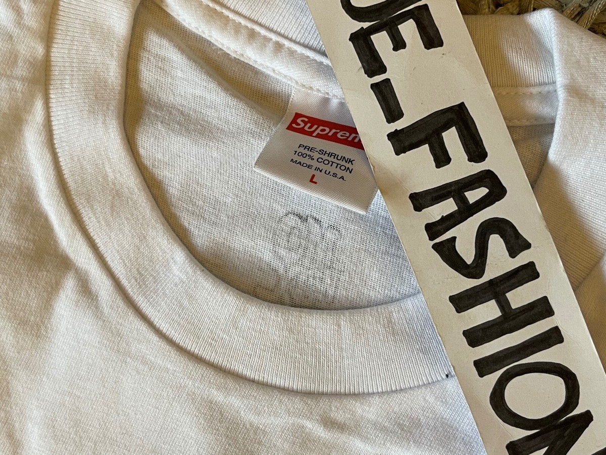 SUPREME MO WAX BOX LOGO TEE JAMES LAVELLE L LARGE T-SHIRT SUPREME MO WAX BOX LOGO TEE JAMES LAVELLE L LARGE T-SHIRT