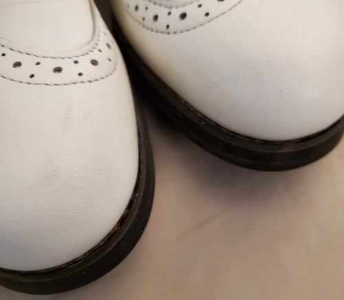 Womens FootJoy Softjoys Terrains Golf Shoes Wing Tip Crown Spike White Size 9M - Picture 10 of 10