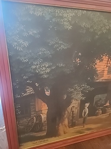 PAUL DETLEFSEN LARGE VTG Framed Print Horse Buggy Tom Sawyer - Picture 4 of 15