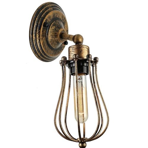 Vintage Wall Light Retro Industrial Cage Wall Lights Indoor Fitting Sconce Lamps - 第 22/74 張圖片
