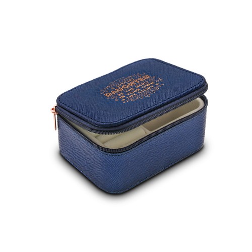 Alphabet kleine Schmuckbox Organizer Reise PU Leder Tragetasche Aufbewahrungsbox - Bild 10 von 70