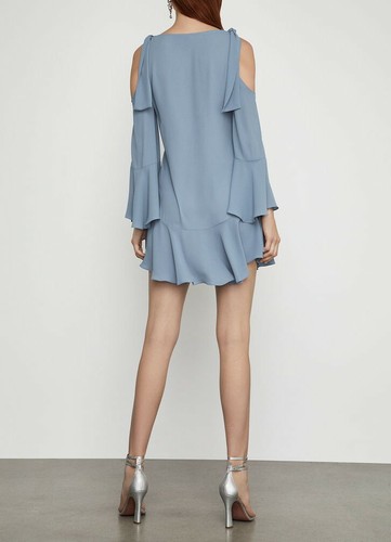 NEW BCBG MAXAZRIA ELLYSON COLD-SHOULDER A-LINE DRESS WQR65N77/M1012A SIZE M - Picture 2 of 4