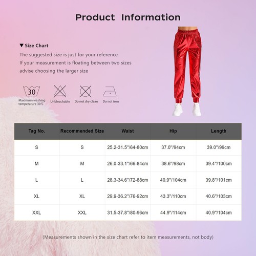 Pantalones de mujer brillantes pantalones holgados pantalones elásticos ropa de club de baile largos - Imagen 65 de 92