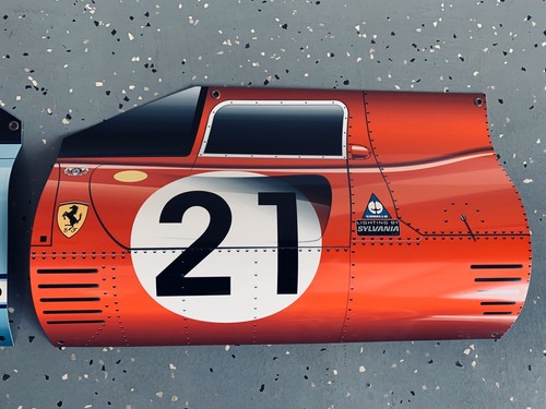 WOW!!!Curved Ford Gt40 P4 Lemans Race Side View Car Style Sign - Picture 2 of 5