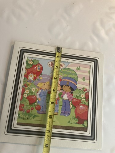 STRAWBERRY SHORTCAKE Vintage Carnival Prize Picture /Frame 8"x8" RARE! - Picture 2 of 3
