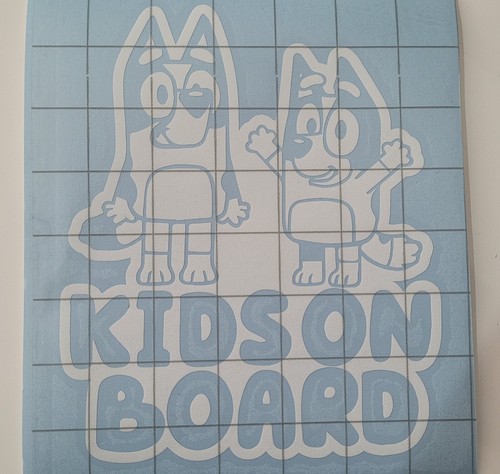 Kids on Board BLUEY Car Window Decal Sticker Vinyl Bingo ABC Baby 15x12cm - Picture 2 of 4