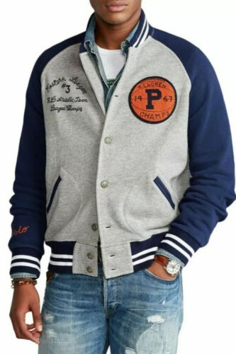 Polo Ralph Lauren Liga Campeones Parche Tigres Letterman Chaqueta Universitaria Estadio L - Imagen 2 de 11