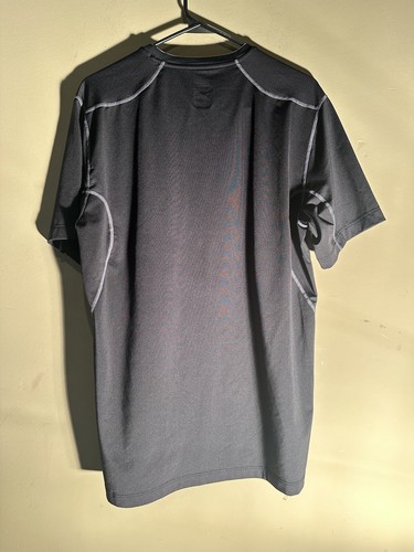 Nike Pro Combat Compression Shirt Large Black Fitted Short Sleeve Gym Workout - Picture 2 of 4